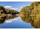 Scenic river view framed by lush green trees on a bright day at 276 Hank Way, Angier, NC 27501