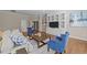 Bright living room featuring hardwood floors, built-in shelving, and cozy seating at 2820 Glenwood Gardens Ln # 101, Raleigh, NC 27608