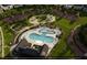 Community pool and playground, surrounded by manicured lawns and sidewalks at 3012 Dog Rose Dr # 305, Durham, NC 27703