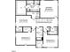 Second floor layout featuring three bedrooms including a primary bedroom with attached bath at 3201 Shannon Woods Lane # 19, Apex, NC 27523