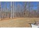 Large backyard with wooded perimeter, providing a private and tranquil setting at 3901 Laurel Creek Ln, Wake Forest, NC 27587