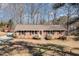 Charming brick ranch home with black shutters and landscaped front yard at 4508 Regis Ave, Durham, NC 27705