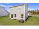 Well-maintained backyard featuring lush green grass, and a freshly installed air conditioner at 903 Rhino Bnd, Oxford, NC 27565