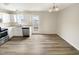 This kitchen features plenty of counter space and stainless steel appliances at 910 Savin Lndg, Knightdale, NC 27545