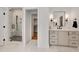 Modern bathroom featuring a glass shower, stylish vanity, and elegant fixtures at 1124 Westridge Rd, Rougemont, NC 27572