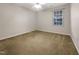 Bedroom featuring neutral paint, carpet, and a ceiling fan at 12 Stonegate Dr, Angier, NC 27501