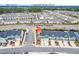 Aerial view of a neighborhood close to Raleigh/RTP, showcasing the layout, proximity to amenities, and overall community at 1201 Canary Pepper Dr, Durham, NC 27713