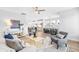 Open-concept living area with seamless flow between living, dining, and kitchen spaces at 1201 Canary Pepper Dr, Durham, NC 27713