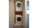 Efficient stacked washer and dryer unit, maximizing space in a hallway nook at 121 Westview Dr # 106, Carrboro, NC 27510