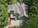 Aerial view of backyard featuring patio, grill, and screened porch at 1425 Princess Anne Rd, Cary, NC 27607