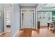 Inviting foyer with hardwood floors, leading to the living spaces of the house at 1425 Princess Anne Rd, Cary, NC 27607