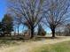 Spacious backyard featuring mature trees providing ample shade and privacy at 148 Baptist Church Rd, Henderson, NC 27537