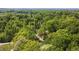 Aerial view of lush green trees surrounding a property. Trees in full bloom at 149 Amber Rd, Timberlake, NC 27583