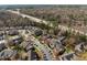 Aerial view of a community featuring well-maintained buildings and ample parking spaces at 1613 Bulon Dr, Cary, NC 27518