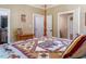 A detailed view of the primary bedroom, showcasing the doorway to the custom closet at 195 Falcon Ln, Rougemont, NC 27572