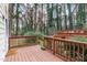 Outdoor deck surrounded by lush greenery at 3101 Rutledge Ct, Raleigh, NC 27613