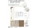 Powder bathroom selections with Bishop in Alabaster cabinet doors and Darjeeling Quartzite Remnant countertops at 3405 Makers Circle, Raleigh, NC 27612