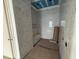 Shower features marble walls, built-in bench, and niche for toiletries at 3405 Makers Circle, Raleigh, NC 27612