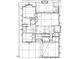 Blueprint of the first floor layout, including the kitchen, dining, and Primary suite at 3405 Makers Circle, Raleigh, NC 27612