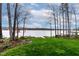 Beautifully landscaped backyard with a gentle slope leading to a private lake access and dock at 651 Sagamore Dr, Louisburg, NC 27549