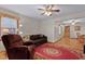 Comfortable living room with a pull-out couch and recliner, a cozy space with good lighting at 651 Sagamore Dr, Louisburg, NC 27549
