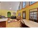 Bright living area with vaulted ceilings, hardwood floors and lake views at 651 Sagamore Dr, Louisburg, NC 27549