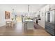 Bright and spacious kitchen with an island, stainless steel appliances, and a dining area at 74 Silver Moon Ln, Clayton, NC 27527