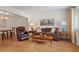 Inviting living room with hardwood floors, comfortable seating, and stylish decor at 7914 Yester Ct, Raleigh, NC 27615