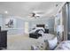 Relaxing primary bedroom with a sitting area, soft carpet, and serene ambiance at 1006 Henny Pl, Raleigh, NC 27614