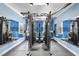 Home gym featuring a full weight rack, rubber flooring, and mirrors for fitness enthusiasts at 1006 Henny Pl, Raleigh, NC 27614