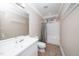 Bathroom featuring a shower-tub combination and vanity with a large mirror at 1331 Langdon Pl, Pittsboro, NC 27312