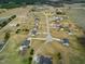 Neighborhood aerial view with a cul-de-sac, showcasing the community layout and residential streets at 170 Blande Dr, Kenly, NC 27542