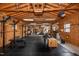 Well-organized garage with a high ceiling, perfect for a home gym or workshop at 170 Blande Dr, Kenly, NC 27542