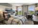 Bedroom with two large windows providing natural light and views of the outdoors at 180 Kobus Ct, Garner, NC 27529