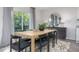 Bright dining area featuring a large window, stylish rug, and modern furnishings at 2168 Monk Dr, Haw River, NC 27258