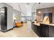 Elegant lobby with chic decor, featuring a reception desk and comfortable seating area at 222 Glenwood Avenue # 218, Raleigh, NC 27603