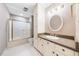 Bathroom with vanity and shower-tub combination at 4405 Turnberry Cir, Durham, NC 27712