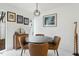 Cozy dining room with stylish furniture and unique decor at 7205 Sandy Creek Dr, Raleigh, NC 27615