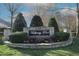 Beautiful stone community sign with lush landscaping welcoming residents to Mulberry Park at 7213 Terregles Dr, Raleigh, NC 27617