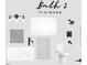 Bath 2 finishes feature white vanity, quartz countertop, and black hardware at 9000 Penny Rd, Raleigh, NC 27606