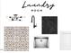 Laundry room finishes showcasing patterned tile flooring, a stainless sink, and matte black fixtures at 9000 Penny Rd, Raleigh, NC 27606