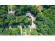 Aerial view of a beautiful home nestled among lush greenery and manicured lawns at 9700 Pentland Ct, Raleigh, NC 27614