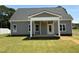 Cozy covered back porch offers shade, relaxation, and direct access to the landscaped backyard at 1039 N Lincoln St, Benson, NC 27504