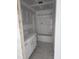 Bathroom with white vanity, toilet, and tub shower combo at 1039 N Lincoln St, Benson, NC 27504