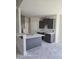 Unfinished gray kitchen featuring white countertops and cabinetry at 1039 N Lincoln St, Benson, NC 27504