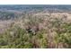 An aerial view of a secluded home surrounded by mature trees and lush greenery at 10729 Trego Trl, Raleigh, NC 27614