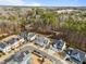 Bird's eye view of homes and green landscape, showcasing a beautiful neighborhood at 110 Jacoby Way, Chapel Hill, NC 27516