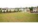 Large, well-maintained backyard with ample green space and views of surrounding houses at 117 Oak Rise Ln, Fuquay Varina, NC 27526