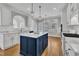 Kitchen with an island, stainless steel appliances, and recessed lighting at 12404 Beauvoir St, Raleigh, NC 27614
