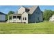 Spacious backyard featuring a covered porch, providing ample space for outdoor activities and enjoyment at 125 Scotland Dr, Youngsville, NC 27596